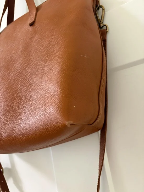 Madewell, The Transport Satchel, English Saddle, Tan Brown, Crossbody Bag - Picture 7 of 16